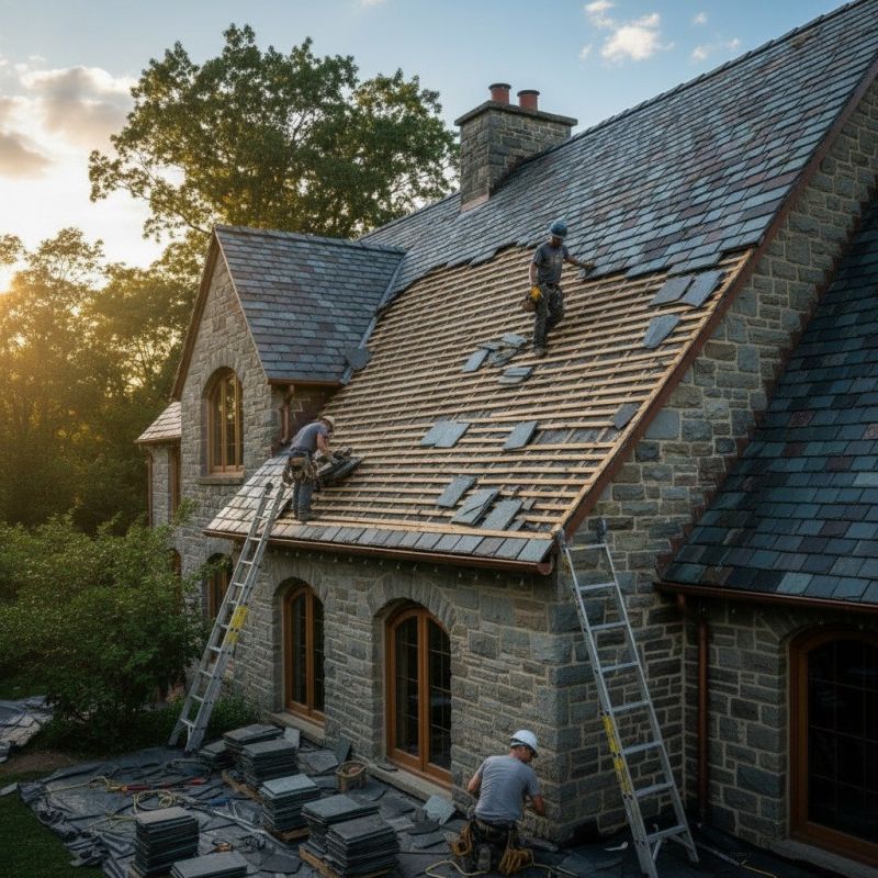 Natural Slate Roof Replacement