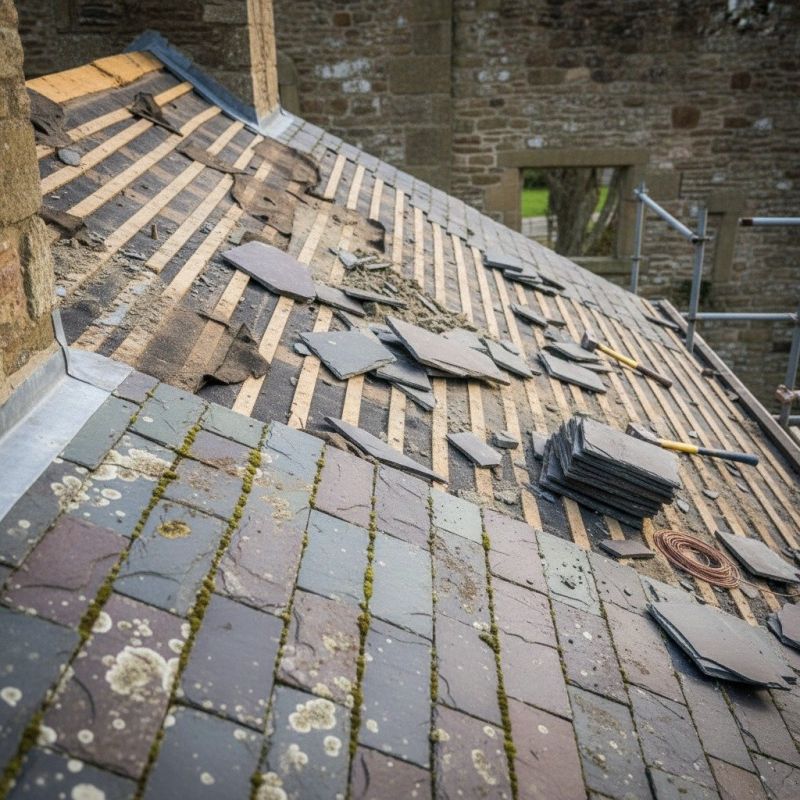 Natural Slate Roof Replacement