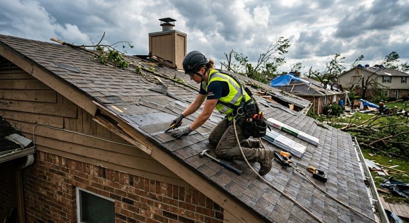 Storm Damaged Roof Repair
