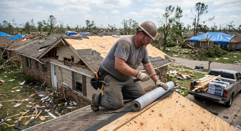 Storm Damaged Roof Repair